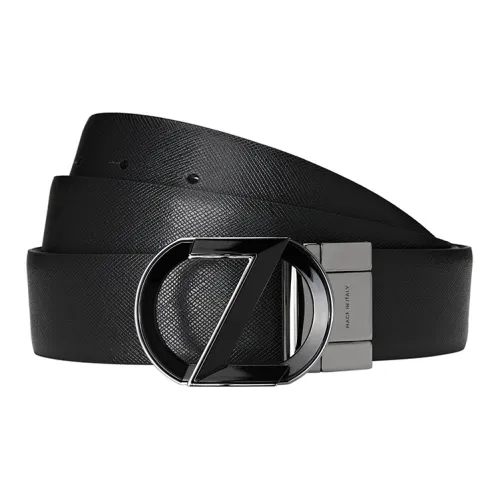 Ermenegildo Zegna Ремни из коровьей кожи, черные, мужские