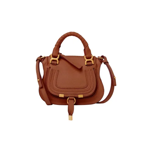 Chloe Marcie с текстурой Телячья кожа Сумка через плечо Сумка Мини Женская Коричневая