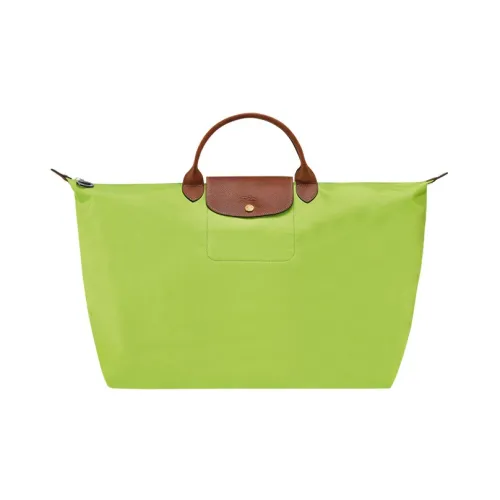 LONGCHAMP Сумка для путешествий из коровьей кожи большой женская зеленая