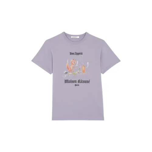 Maison Kitsune MAISON KITSUNÉ X OLYMPIA Коричневый Лиловый Фиолетовый Мужская Рубашка T