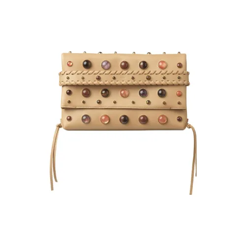 Chloe Mony Sheepskin Clutch Women's Brown