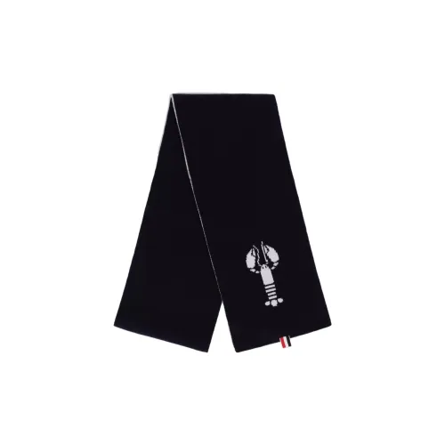 THOM BROWNE Шарфы из шерсти Wool Knit Черный Унисекс