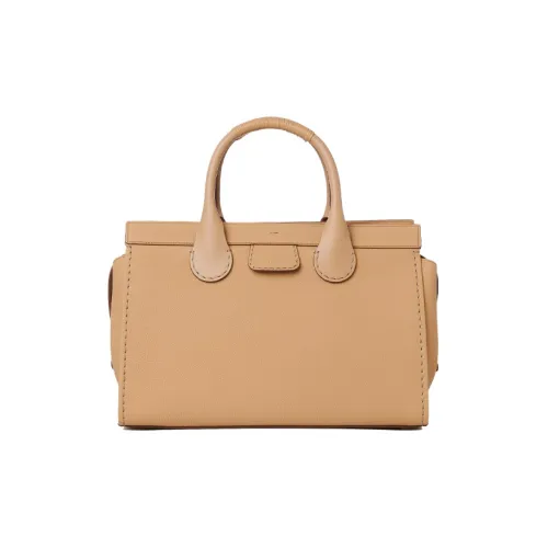 Chloe Edith с рельефной телячьей кожей большая женская сумка коричневый