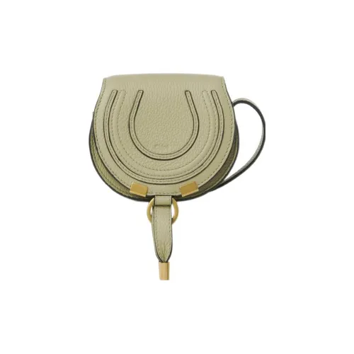 Chloe Marcie Латунь And С рельефом Телячья кожа Сумка через плечо Сумка на плечо Экстра мини Женская Зеленая