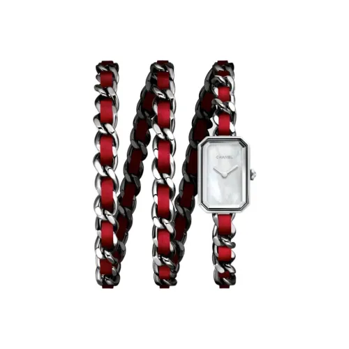 CHANEL Women's Watch Кварцевый механизм Нержавеющая сталь Кожаный ремешок Белый циферблат H5313