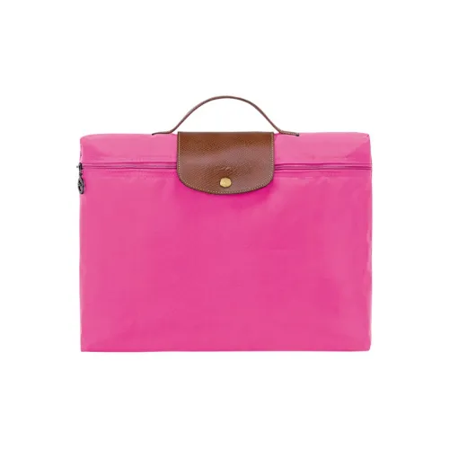 LONGCHAMP Le Pliage Green Цвет холста панели Телячья кожа Комбинированный Доска Сумка Маленькая Мужская Розовая