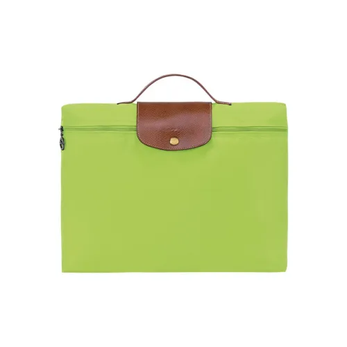 LONGCHAMP Le Pliage Green Цвет холста панели Телячья кожа Комбинированный Доска Сумка Маленькая Мужская Зеленая