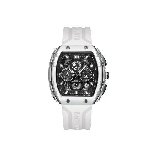 FAIRWHALE Tiger Whale Collection Мужские часы Кварцевый механизм Силиконовый ремешок Часы Мужские Черный циферблат