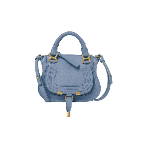 Chloe Marcie с рельефной телячьей кожей сумка через плечо мини женская светло-синяя