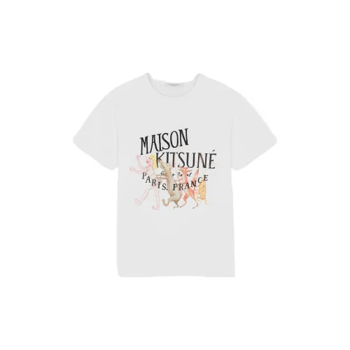 Maison Kitsune MAISON KITSUNÉ X Olympia Le Коричневый Белый Унисекс Т Рубашки