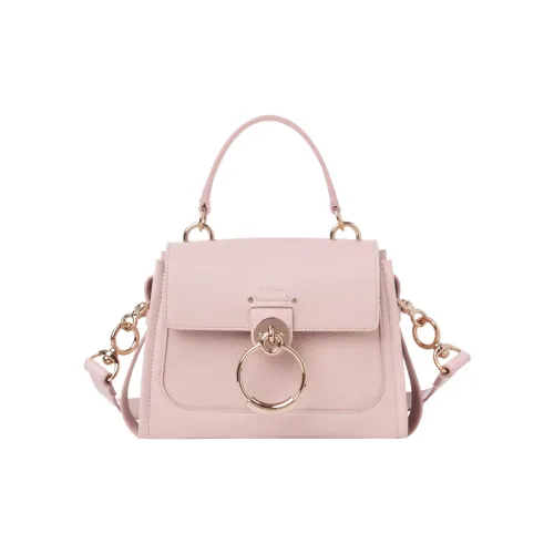 Chloe Tess Телячья кожа Сумка через плечо Сумка Мини Женская Розовая