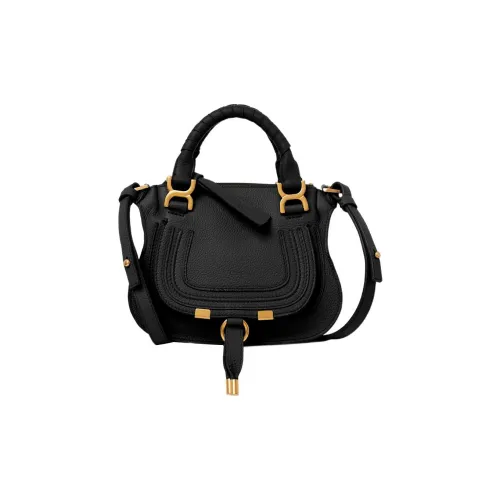 Chloe Marcie с рельефной телячьей кожей сумка через плечо мини женская черная