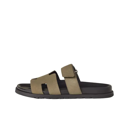 HERMES Chypre Слипоны Мужской Светло-Коричневый