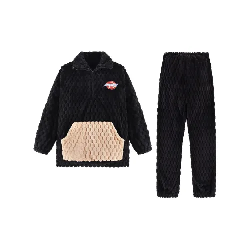 Gongdie Коралловый флис Мужской Мужской Пижамные комплекты