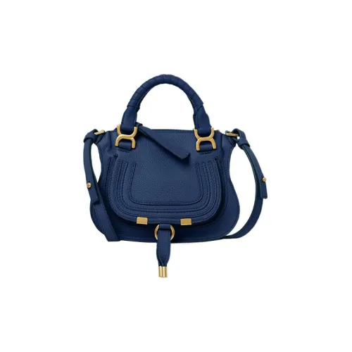Chloe Marcie Телячья кожа Сумка через плечо Сумка Мини Женская Синяя