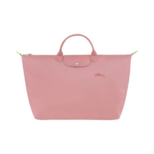 LONGCHAMP Le Pliage Green Переработанный холст с кожей комбинированная дорожная сумка большой женский розовый