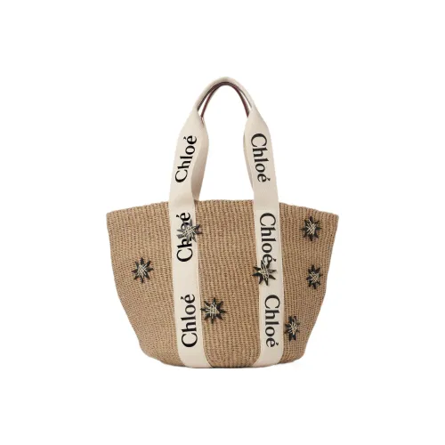 Chloe Woody Корова Кожа Корзина Сумка Одно Плечо Сумка Большая Женская Коричневая