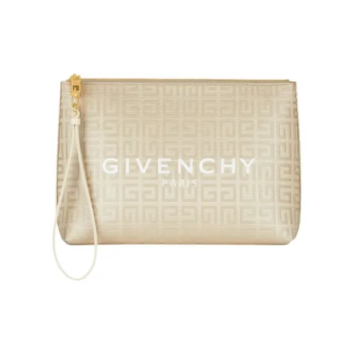 Givenchy Покрытый холст Клатч Большой Женский Золотой