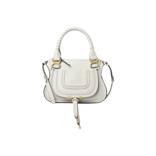 Chloe Marcie с рельефной телячьей кожей маленькая сумка белый цвет