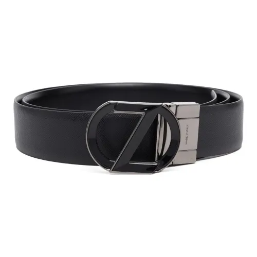 Ermenegildo Zegna Ремни из коровьей кожи, черные, мужские