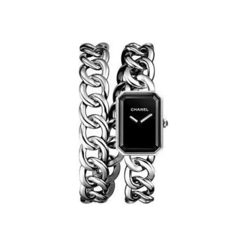 CHANEL PREMIERE Кварцевые часы механизм ремешок из нержавеющей стали черный циферблат женские