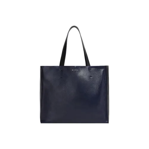 MARNI Телячья кожа Одно плечо Сумка Большая Мужская Темно-синий Черный