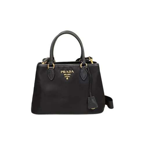 PRADA Нейлон Тоут Сумка Сумка для покупок Сумка через плечо Сумка Обычная Женская Черная