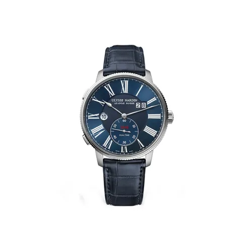 ULYSSE NARDIN· Механический Автоматический Механизм Мужские Часы Синий Циферблат 3343 320 3A