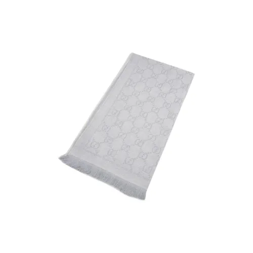 GUCCI Шарфы из шерсти Wool Knit Серые Женские