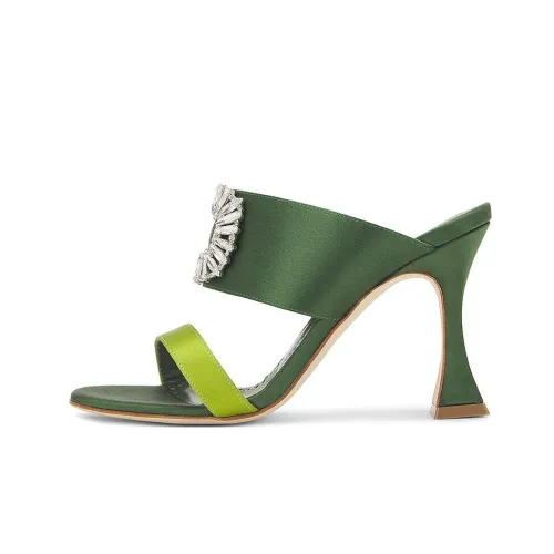 MANOLO BLAHNIK Слипоны Женские Зеленые