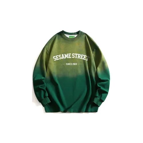 Улица Сезам T-рубашка Весенний Осенний Флис с подкладкой и утолщенный Унисекс