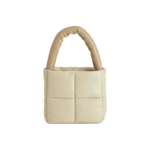 THE YELLOW SHOP Экологичный Кожа Пух Сумка Тоут Одно Плечо Сумка Средний Женская Овсяный