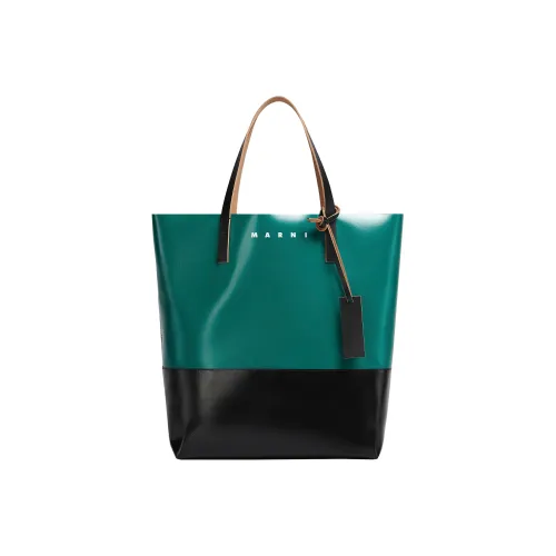 MARNI Tribeca Коровья кожа Тоут Сумка Сумка для покупок Сумка на плечо Сумка Мужская Зеленая Черная