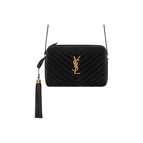 SAINT LAURENT LOU Sheepskin Camera Bag Crossbody Bag Shoulder Bag Women's Black SAINT LAURENT LOU Овчина Camera Сумка Сумка через плечо Сумка для плеча Женская Черная
