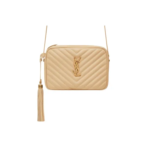 SAINT LAURENT LOU Телячья кожа Camera Сумка Сумка через плечо Сумка на плечо Женская Светло-коричневая