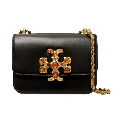 TORY BURCH ELEANOR Кожа с Замшей Комбинированный Портативный Сумка через плечо Сумка на плечо Женская Черная