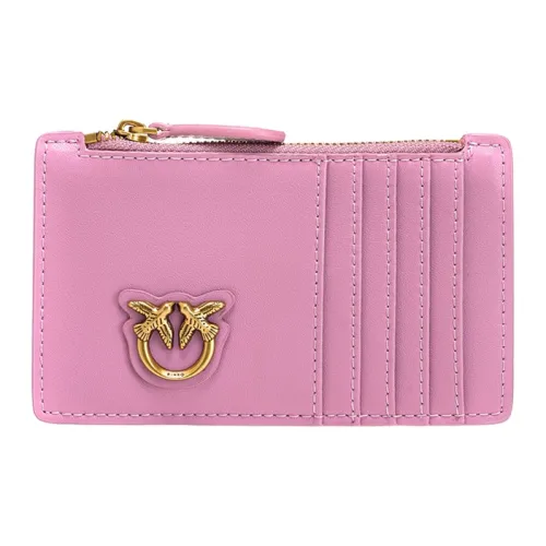 PINKO Шелковистый Мягкий Картхолдер из коровьей кожи женский розовый