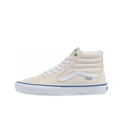 VANS SK8 Raw Холст Skate High Топ Кроссовки для скейтбординга Унисекс Белый Синий