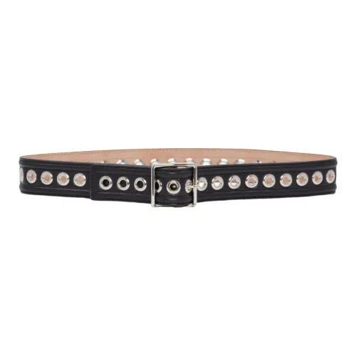 Alexander McQueen Ремни из коровьей кожи, черные, женские