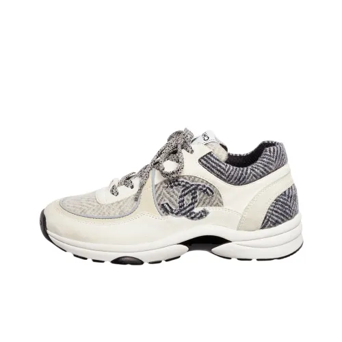 CHANEL Легкий Низкий Топ Повседневная Обувь Мужская Белый Серый