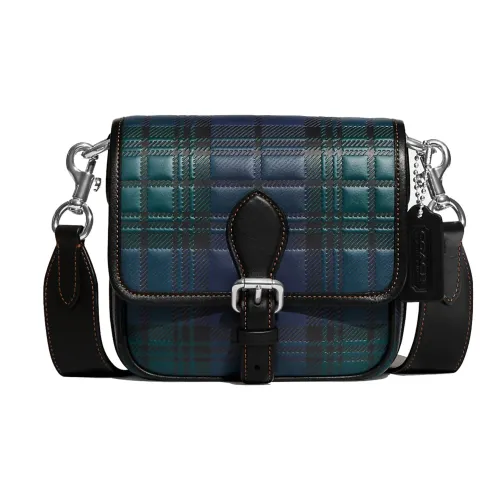 COACH Frankie Дубленая кожа Сумка через плечо Маленькая Мужская Морской синий