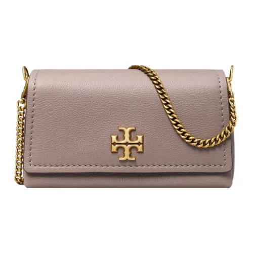 TORY BURCH Зернистая кожа личи кожа одно плечо ручная сумка сумка через плечо мини женская серебряный кленовый