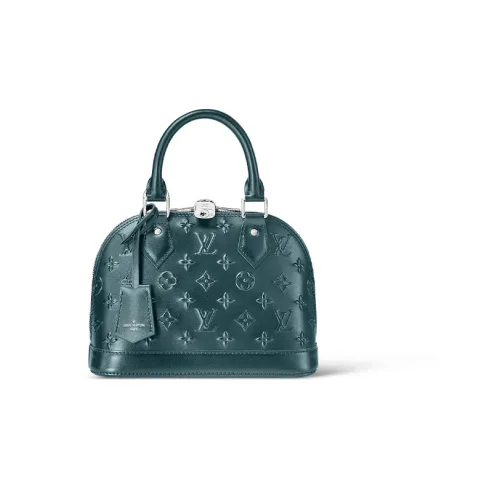 LOUIS VUITTON Alma Телячья кожа Купольная сумка Сумка через плечо Маленькая сумка Женская Синяя