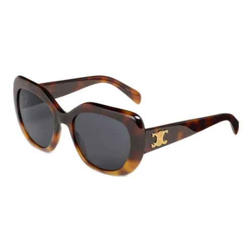 CELINE Пластиковая оправа Квадратные Солнцезащитные очки Женские Черепаховый цвет