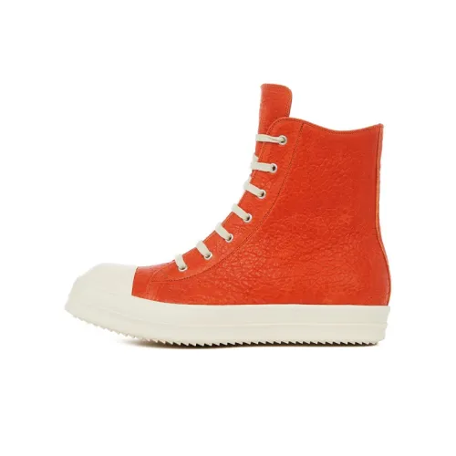 RICK OWENS совместный бренд RO Высокие Топы Стильные Скейтбординги Мужские Апельсиновые