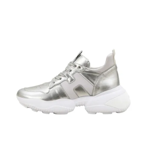 HOGAN Interaction Устойчивый к истиранию Низкий Топ Спортивная Повседневная Обувь Женская Серебряный