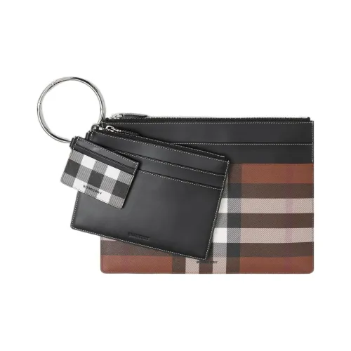Burberry с кожаными вставками мешок для хранения держатель для карт кошелек держатель для карт мужской коричневый