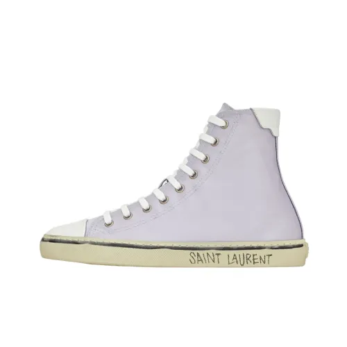 SAINT LAURENT Malibu High Топ Стильные Скейтбординги Женские Фиолетовый