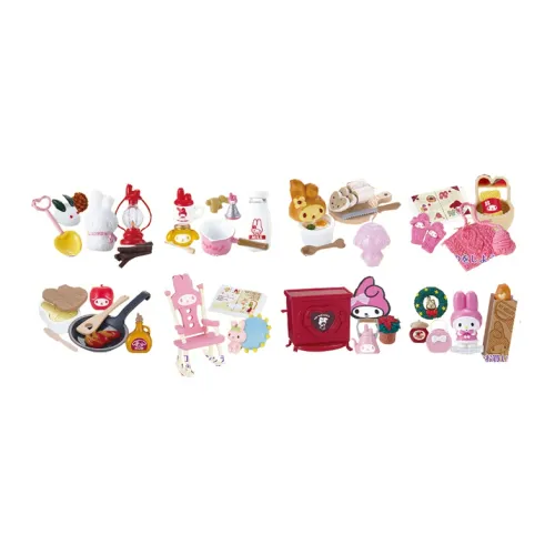 RE MENT Sanrio My Melody's Зимний Отпуск Счастливый Draw Цельная Коробка 8 шт