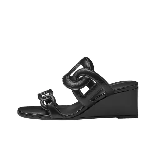 HERMES Figari Стильные Сандалии Женские Черные